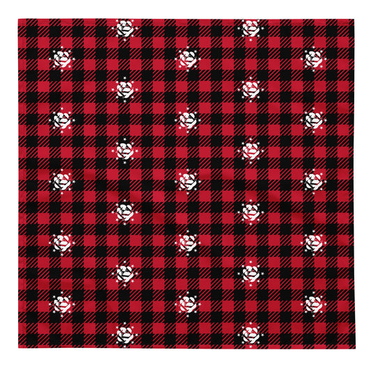 K1 Red Plaid Bandana