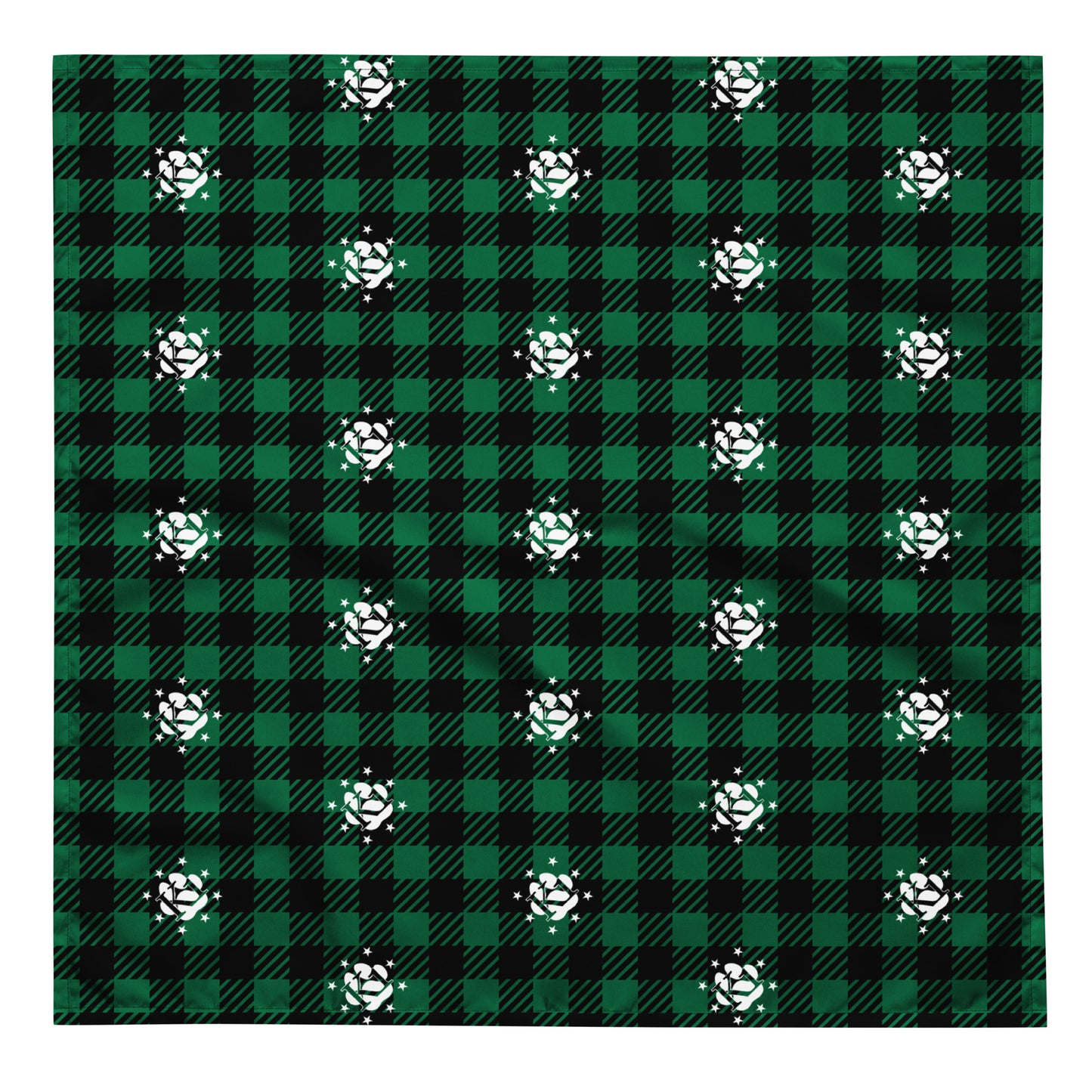 K1 Green Plaid Bandana