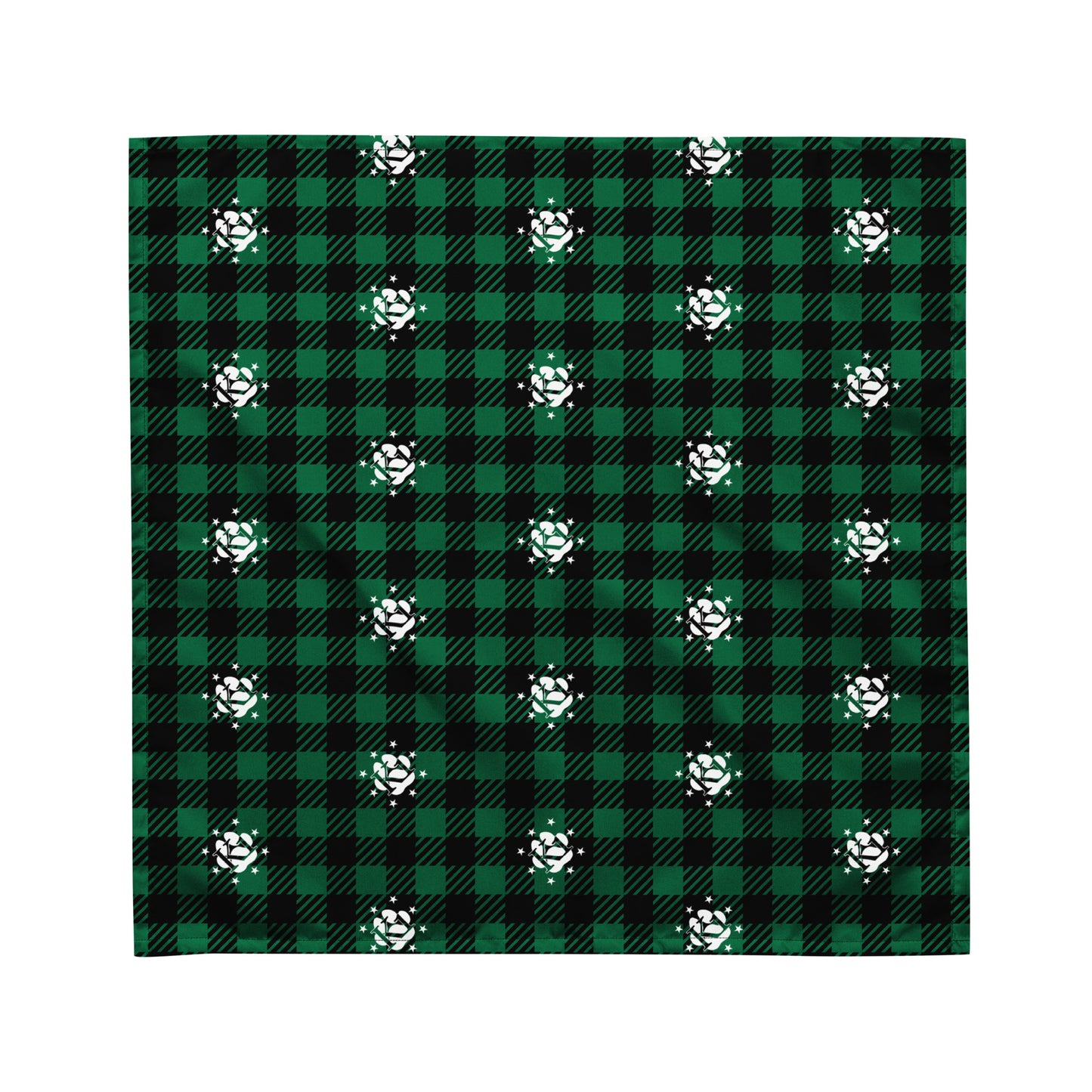 K1 Green Plaid Bandana