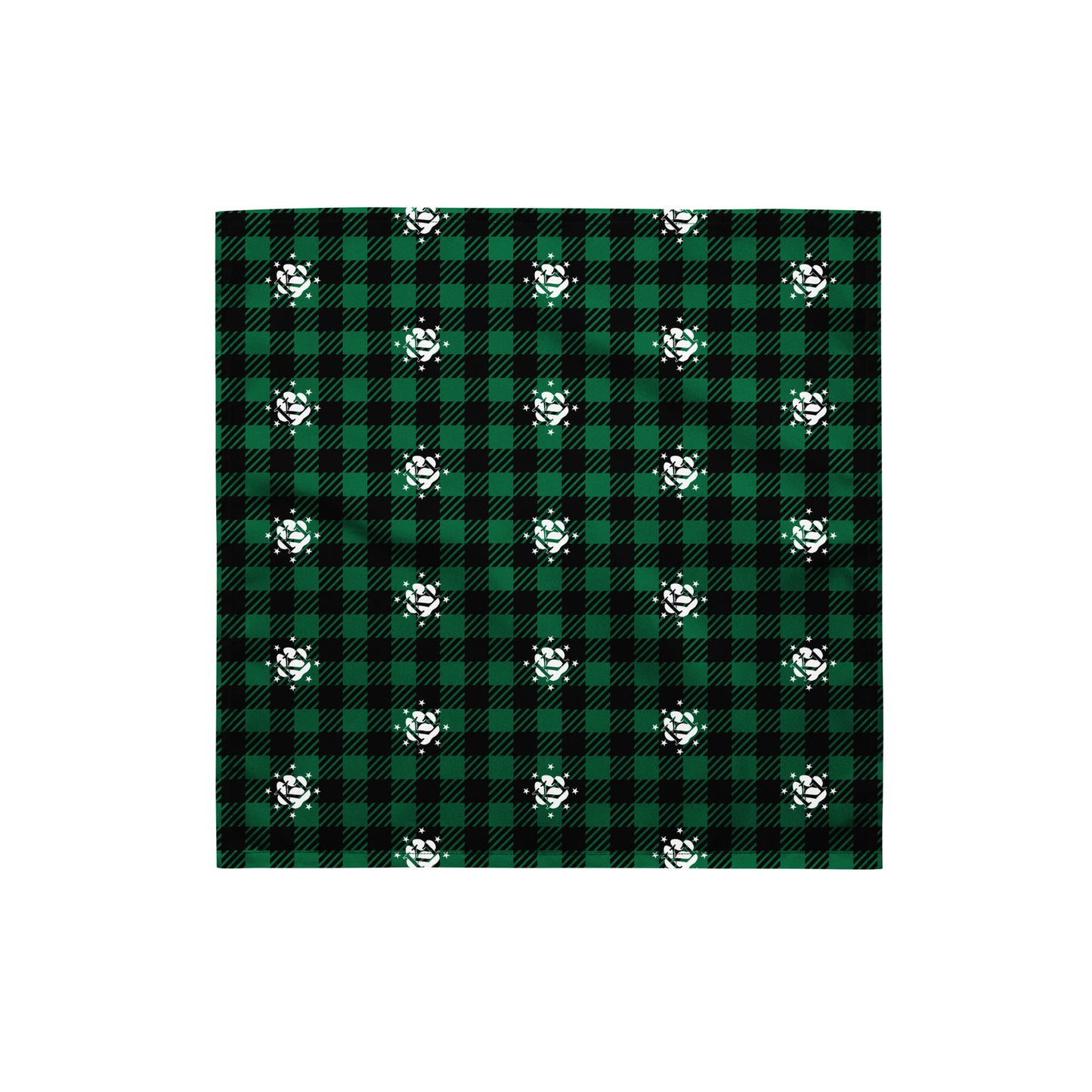 K1 Green Plaid Bandana