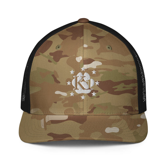 K1 White Logo Trucker Cap