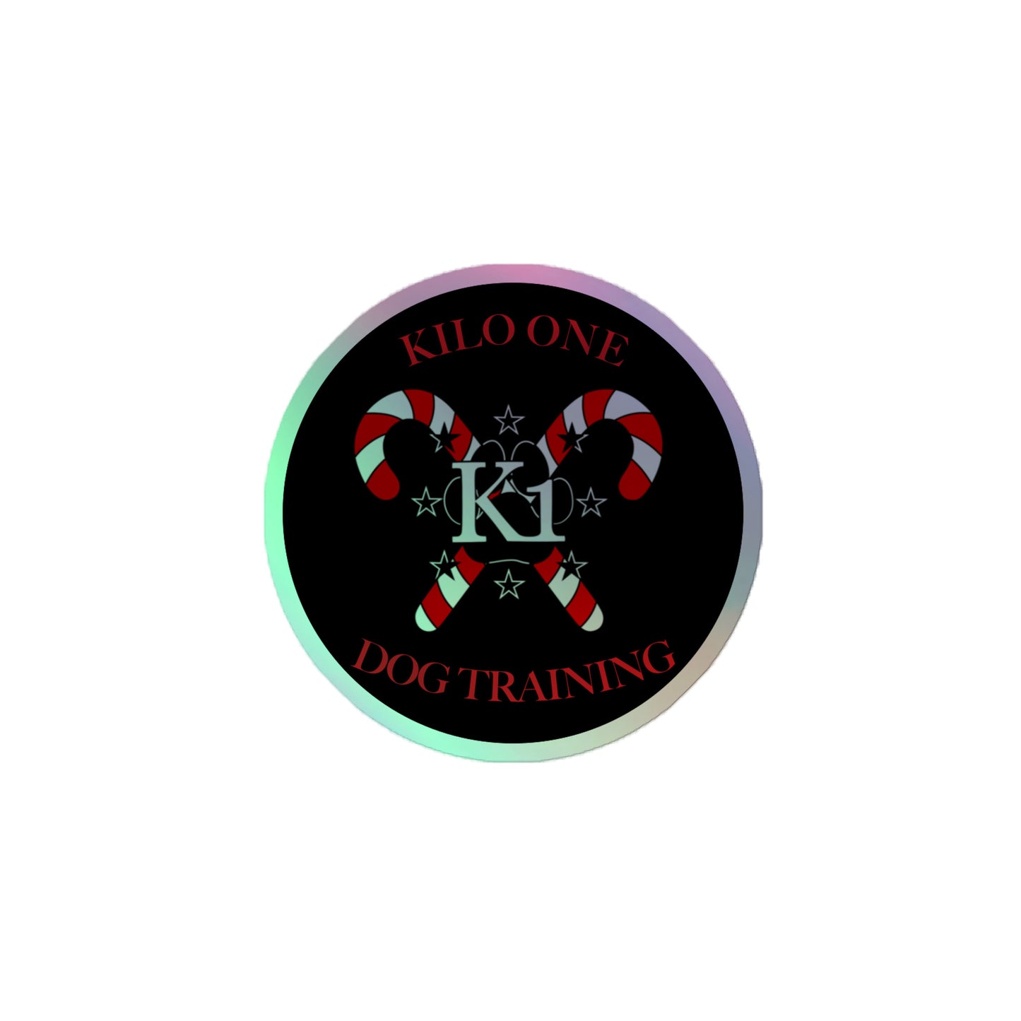 K1 Candy Cane Holographic Sticker