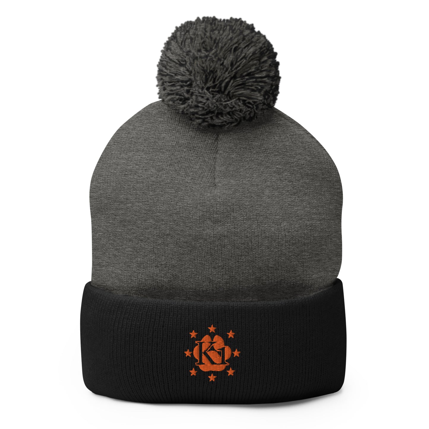 K1 Orange Pom-Pom Beanie