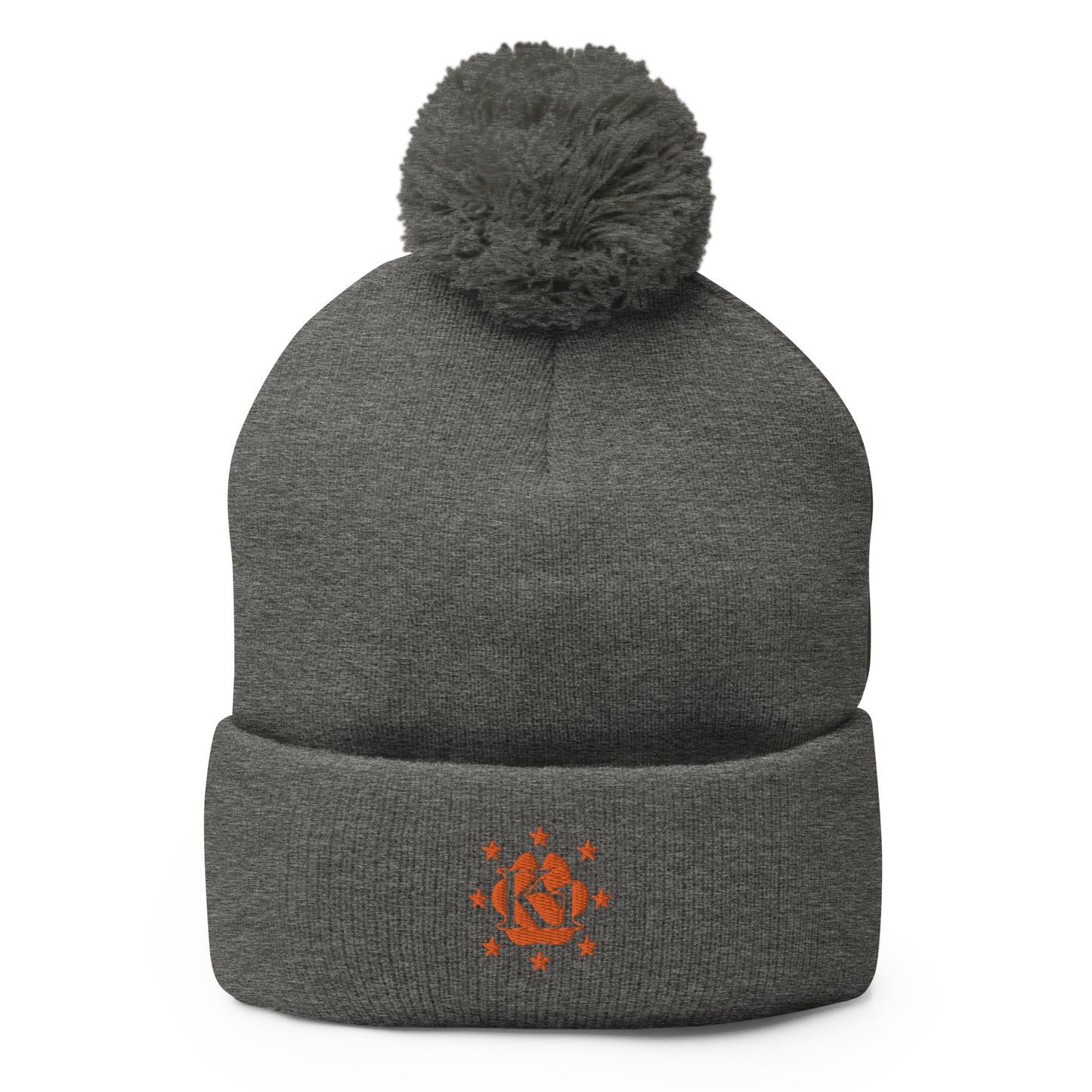 K1 Orange Pom-Pom Beanie